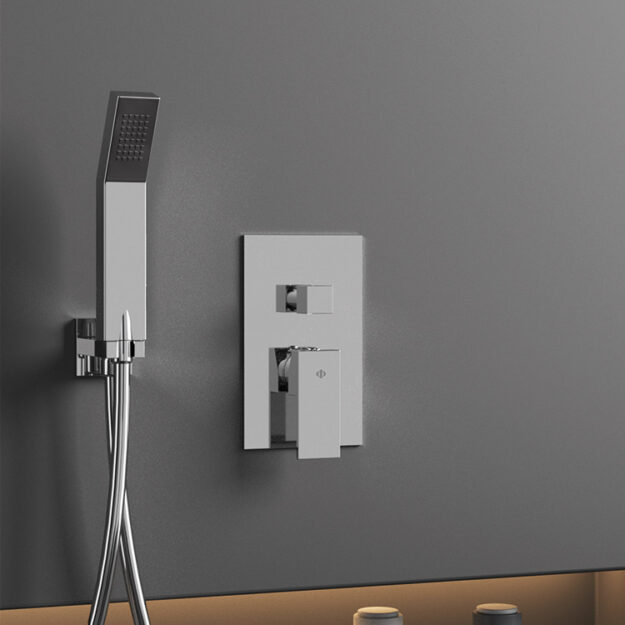 EMPOTRABLE DUCHA CUADRADO MONOMANDO CROMO