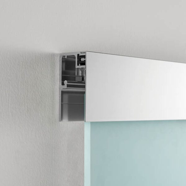 puerta de paso cromo detalle